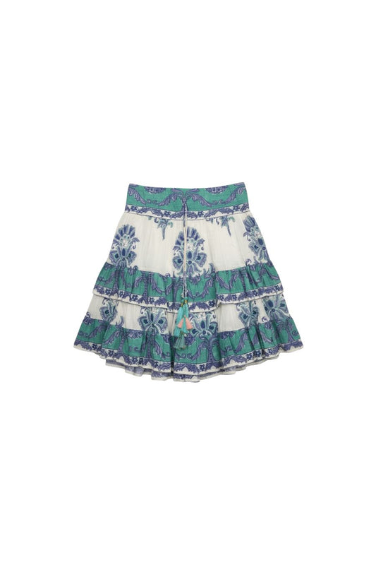 Bek Mini Skirt in Turquoise/Blue