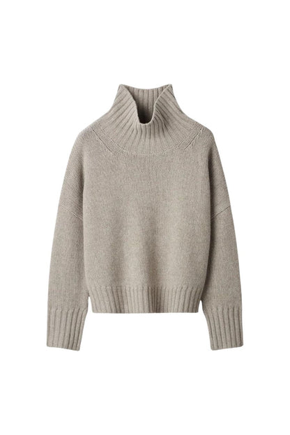 Girlfriend Turtleneck in Greige