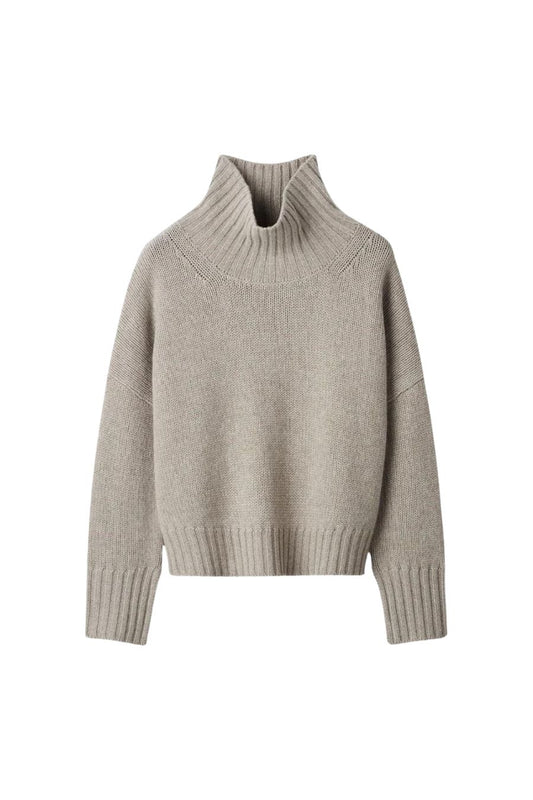 Girlfriend Turtleneck in Greige