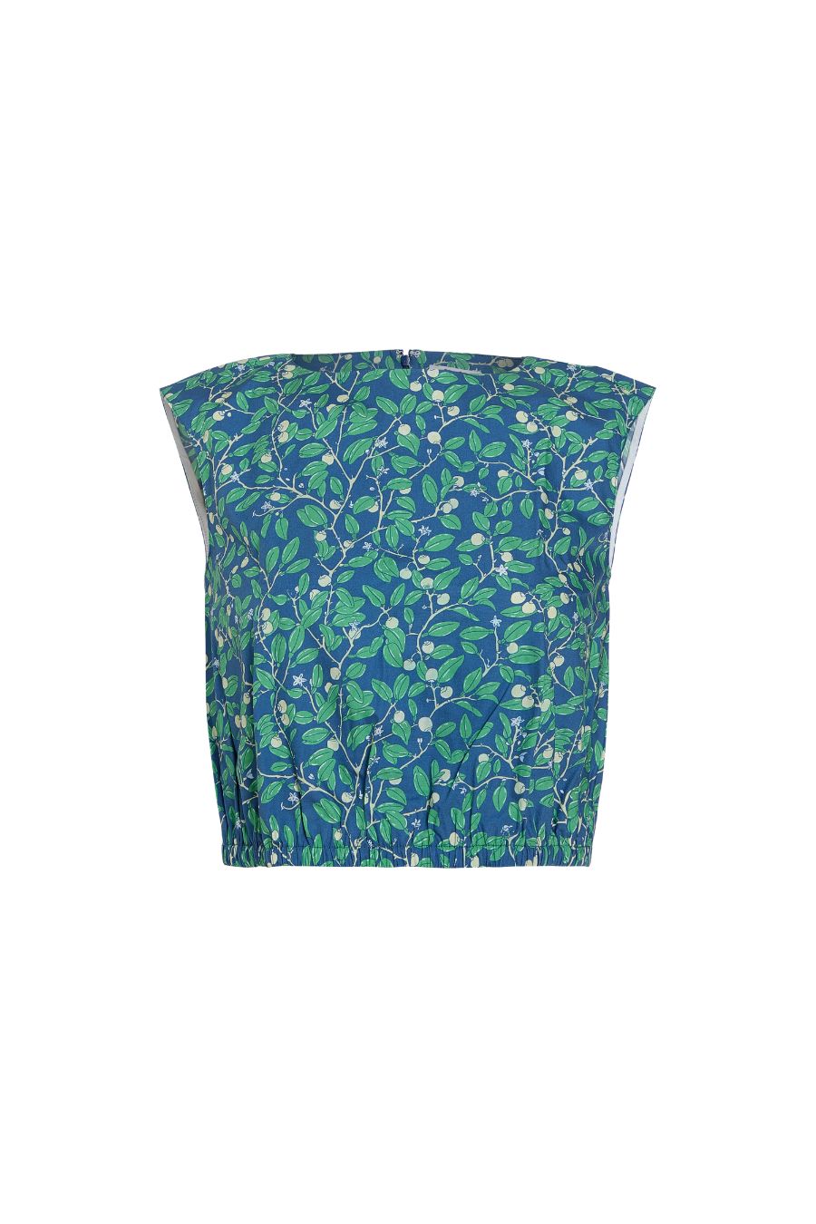 Cinched Top in Dark Blue Limes