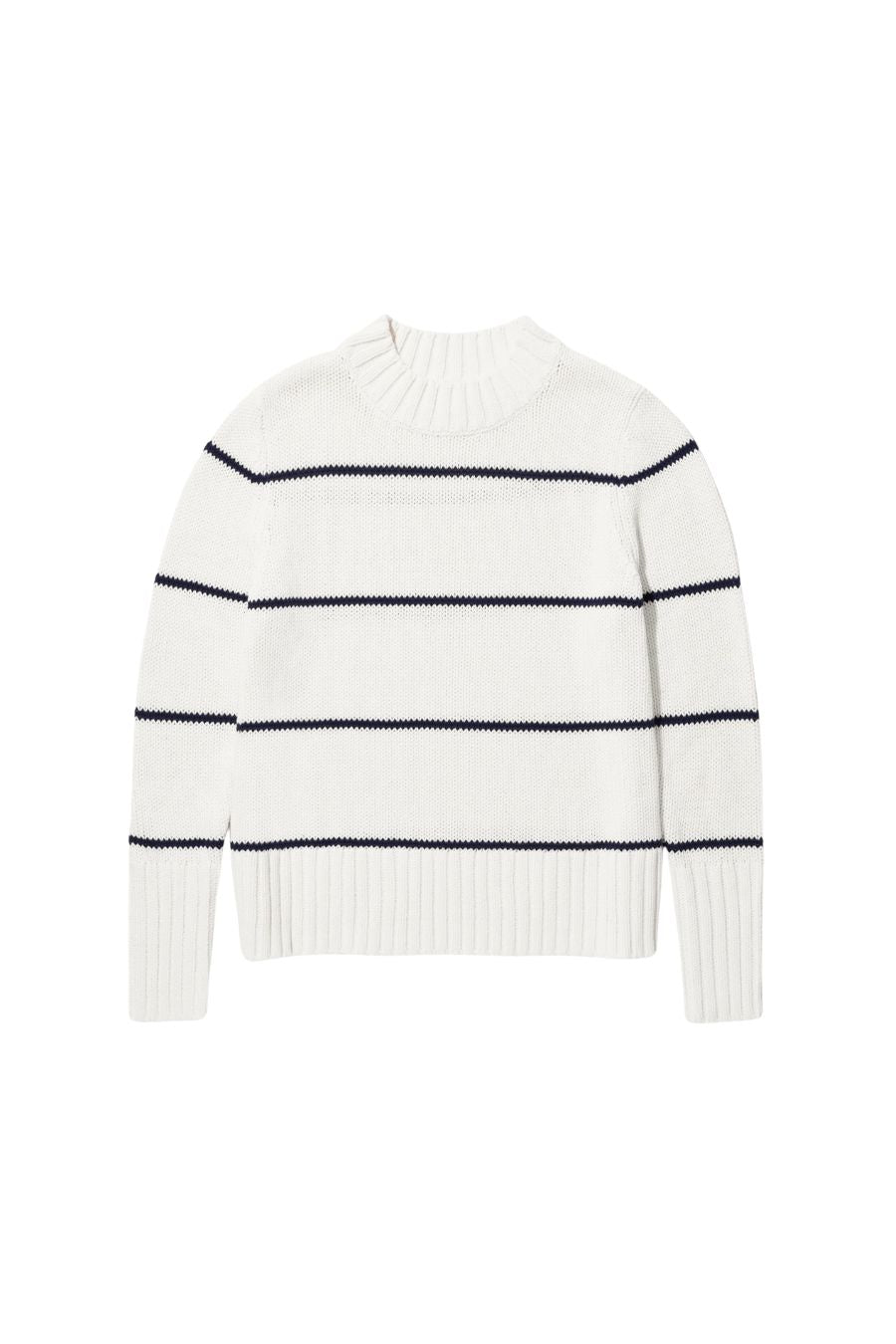 The Tatum in Cream/Navy Ministripe