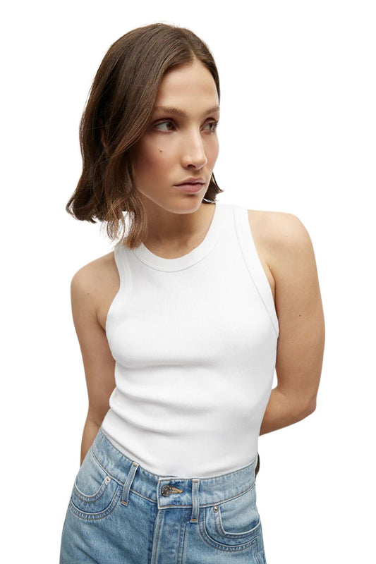 Jordyn Cropped Tank in White