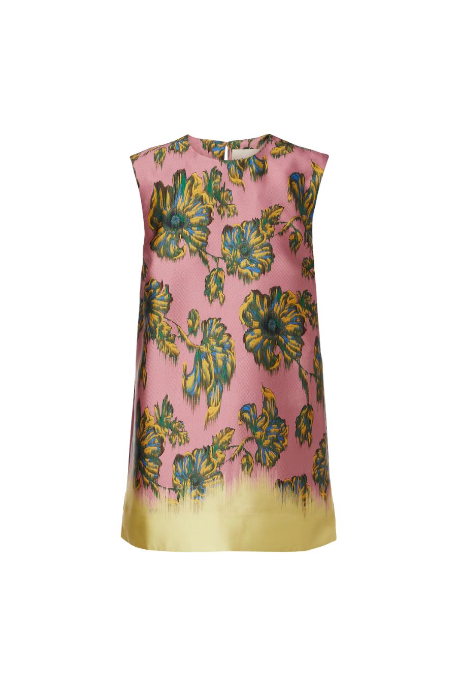 Faye Tunic Top in Pink/Yellow Floral