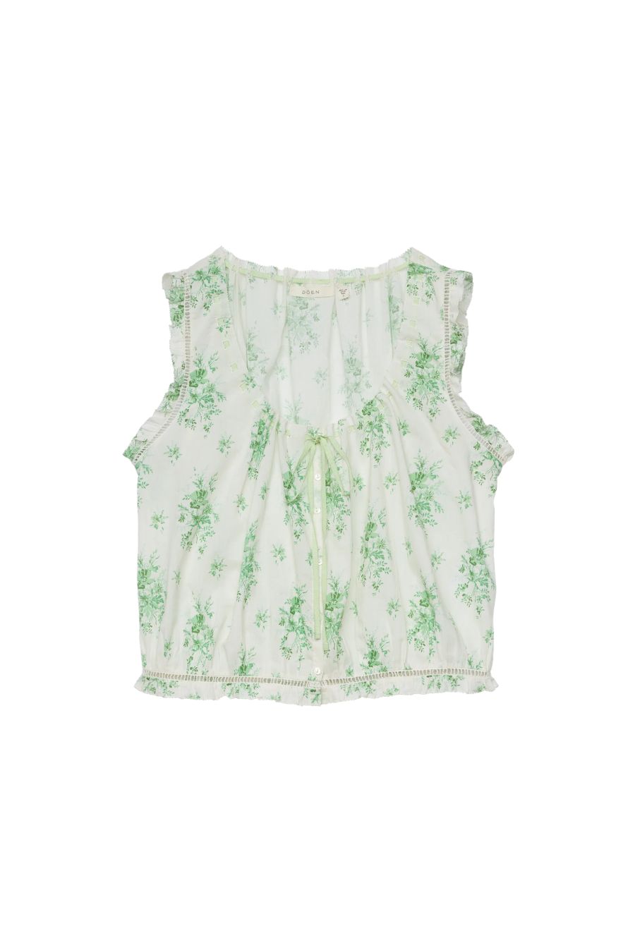 Traveler Top in in Vert Petit Bouquet de Chamonix