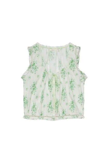 Traveler Top in in Vert Petit Bouquet de Chamonix