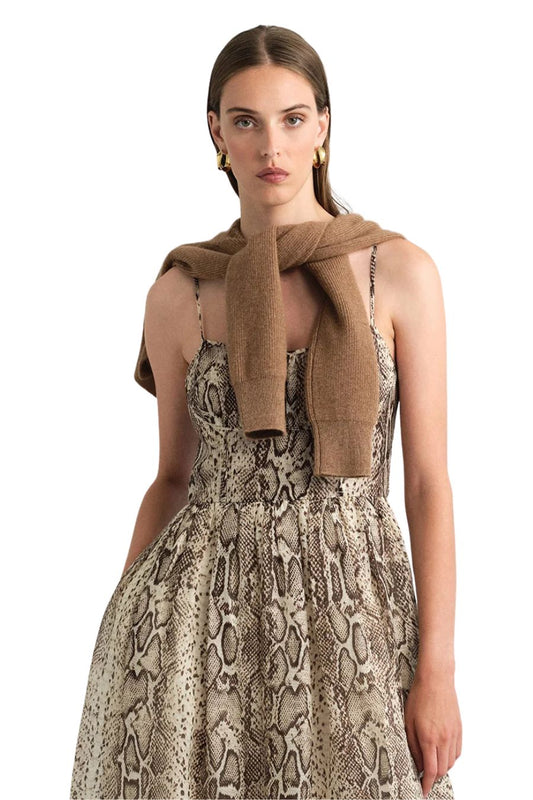 Ellery Cardigan in Camel Heather