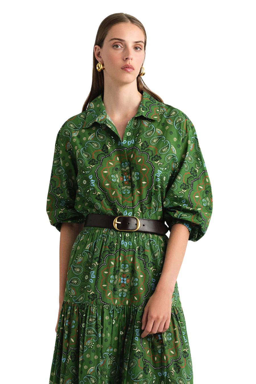 Rumson Top in Bandana Green