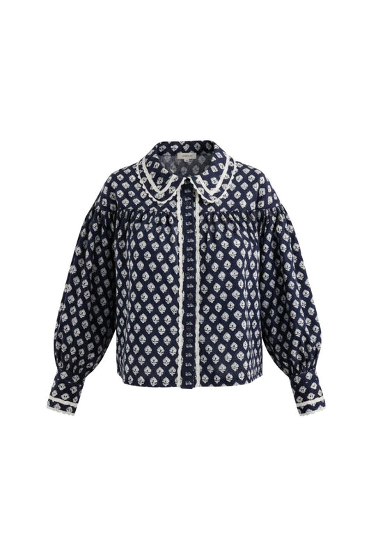 Finch Top in Thistle & Vine Blue