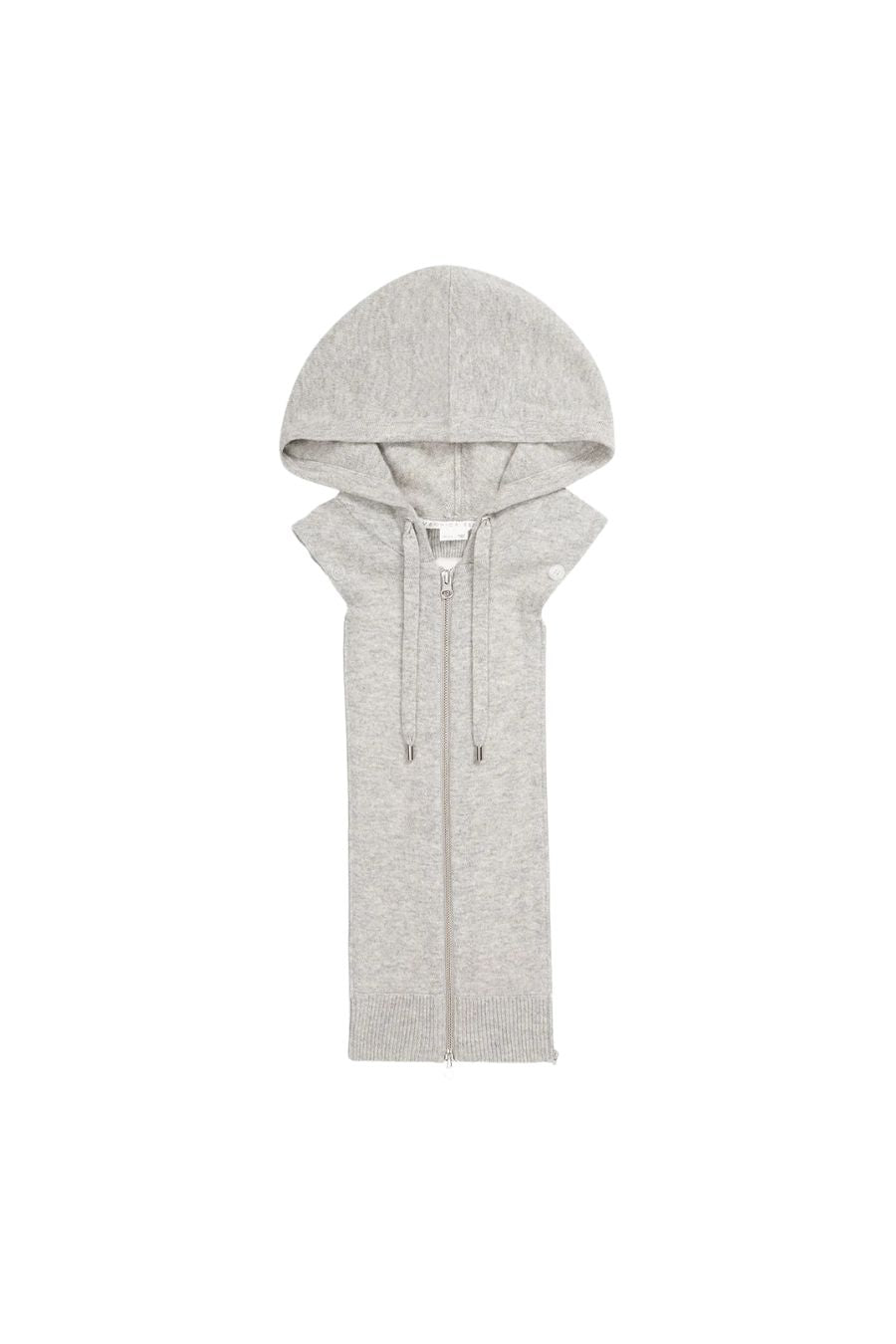 Merino Wool-Cashmere Hoodie Dickey in Grey
