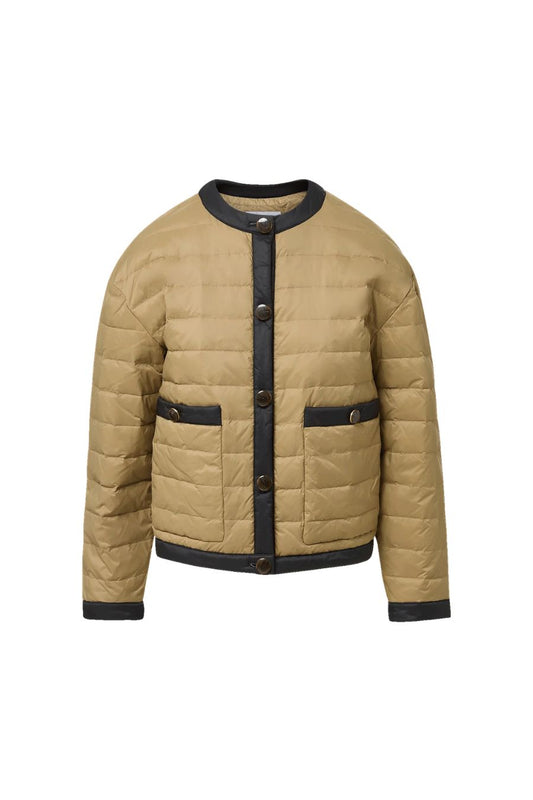Pearson Puffer Dickey Jacket in Desert Taupe/Black