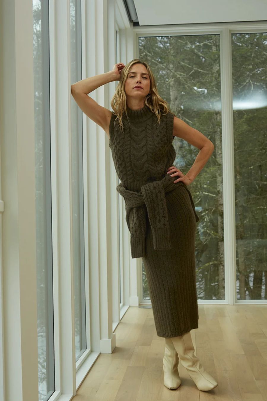 Ada Tank in Dark Olive