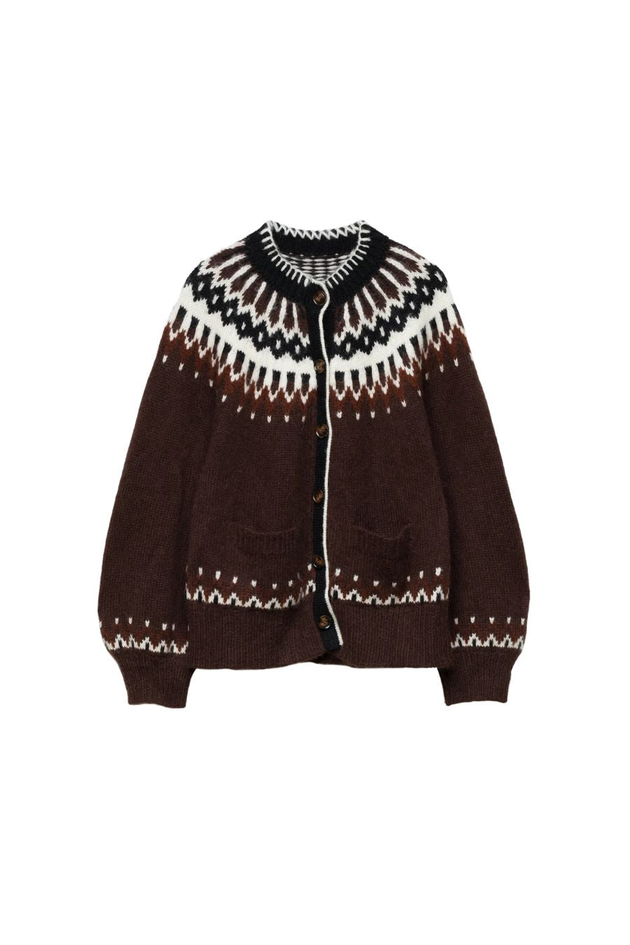Hue Cardigan in Brun Aberdeen FairIsle