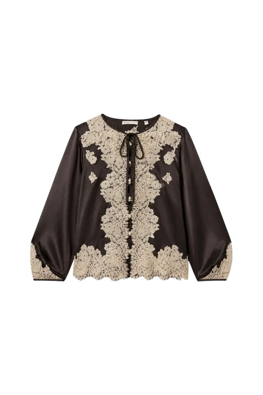 Lucine Top in Equestrian Brown
