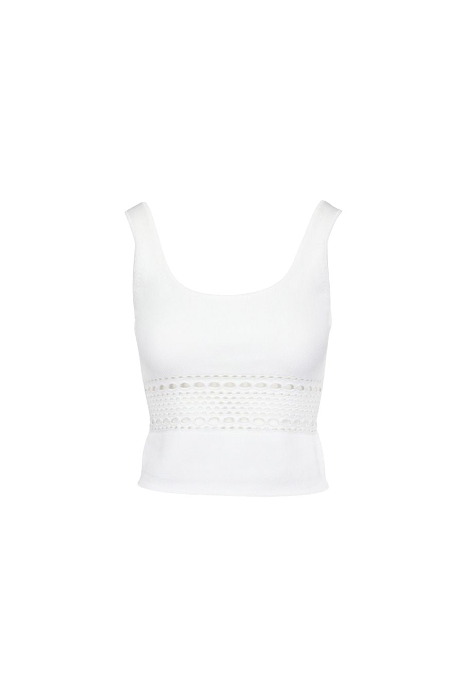 Fitzgerald Open Stitch Tank in Ivory