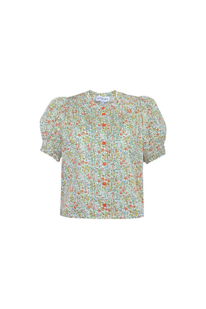 Hartley Top in Coral Multi