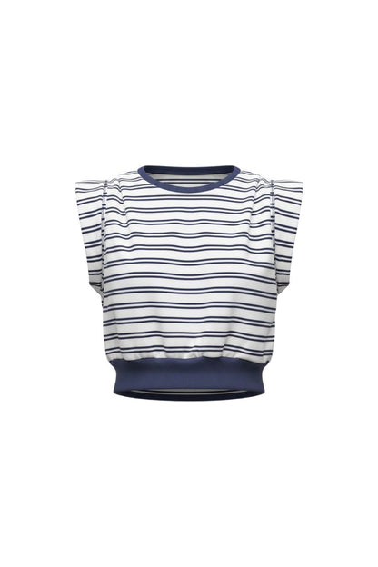 Joie Cotton Jersey Top in Midnight Stripe