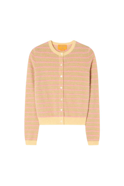 Stripe Jane Cardigan in Butter Combo