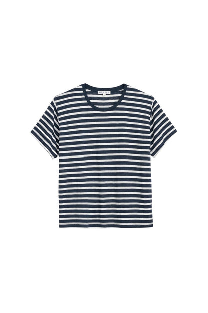 Garcon Striped Tee in Navy/Off White
