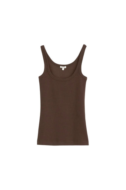 365 Ribbed Tank in Roasted Bean