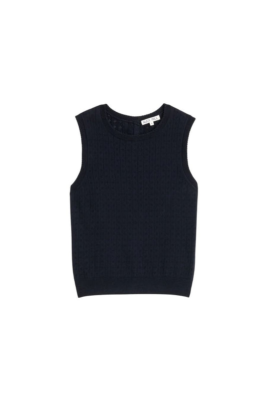 Odette Sweater Tank in Navy