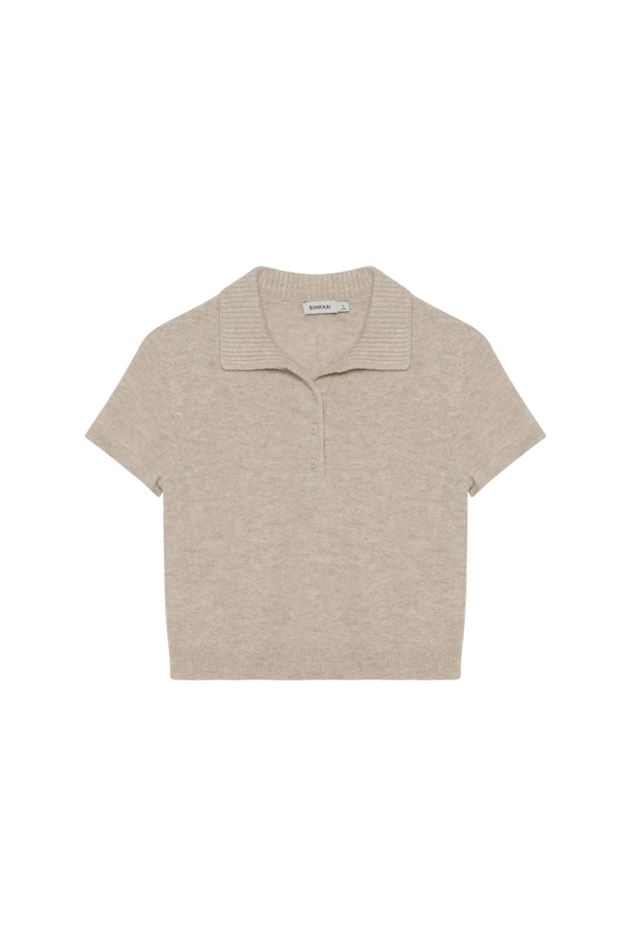 Twila Short Sleeve Polo in Stone