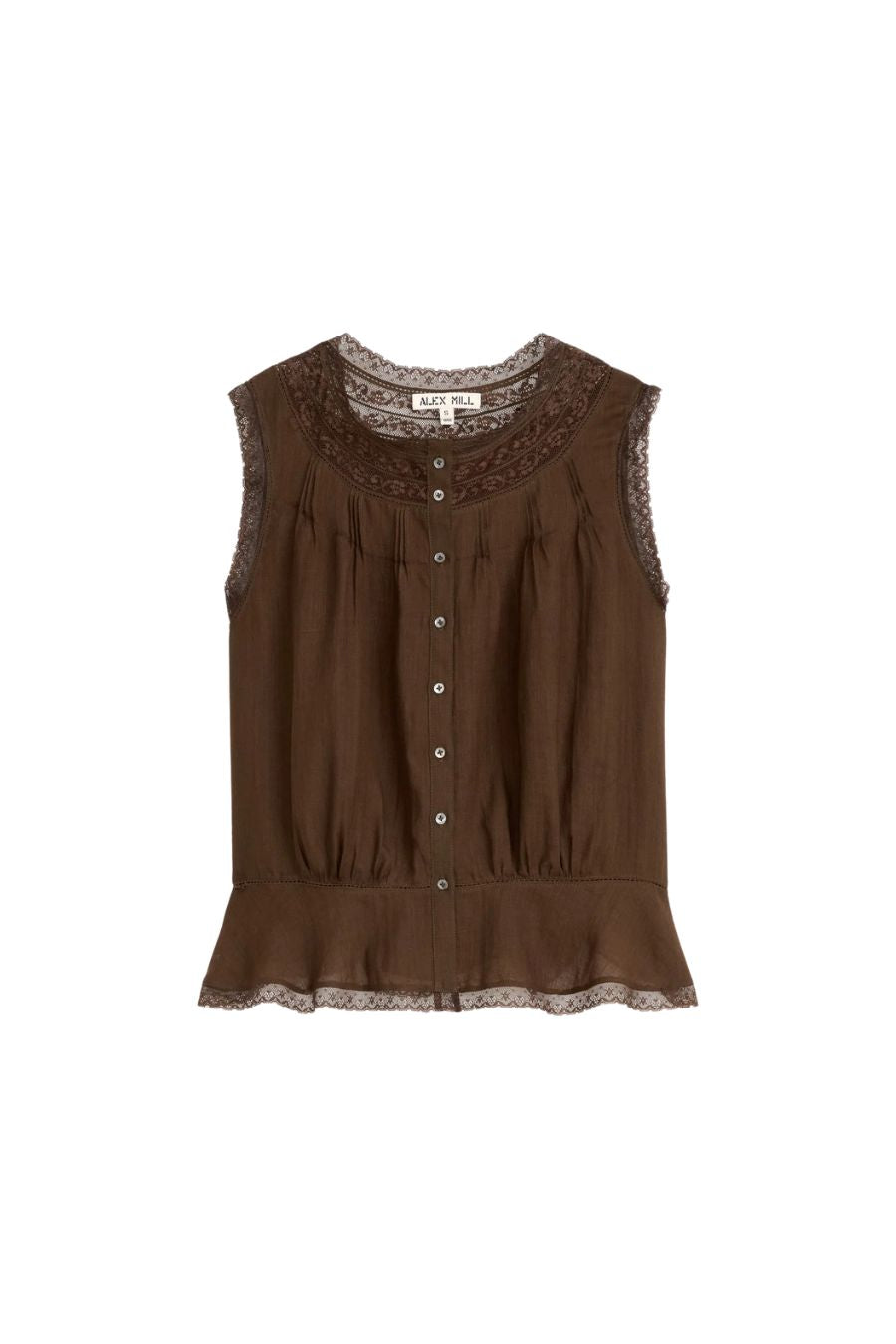Collette Top in Ramie Espresso