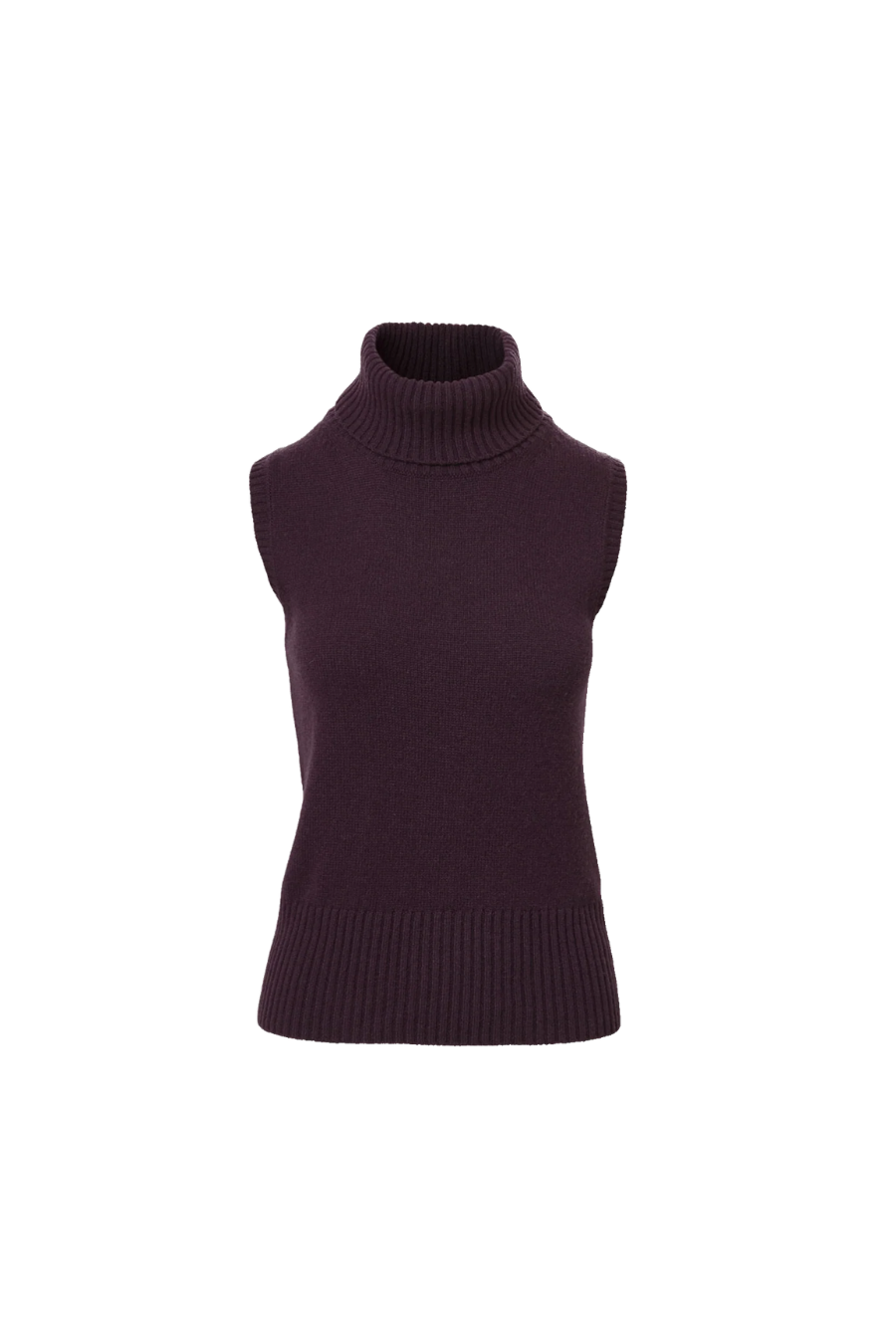 Mazzy Cashmere Shell in Dark Eggplant