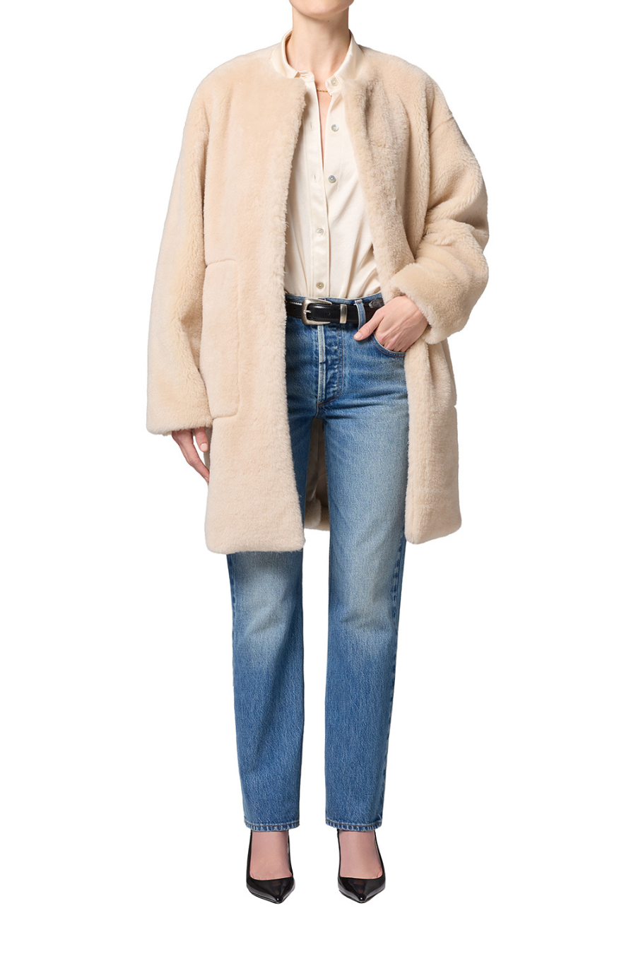 Martina Long Sherpa Coat