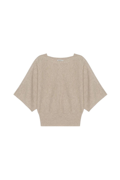 Shai Boxy Tee in Stone