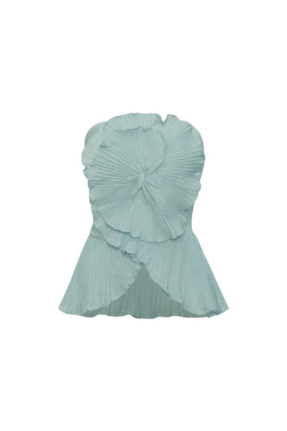 Imara Pleated Top in Mint