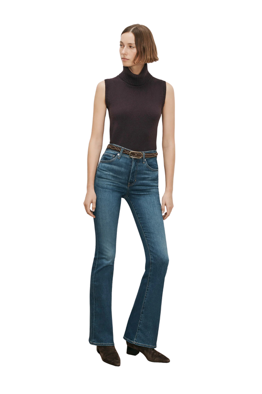 Mazzy Cashmere Shell in Dark Eggplant