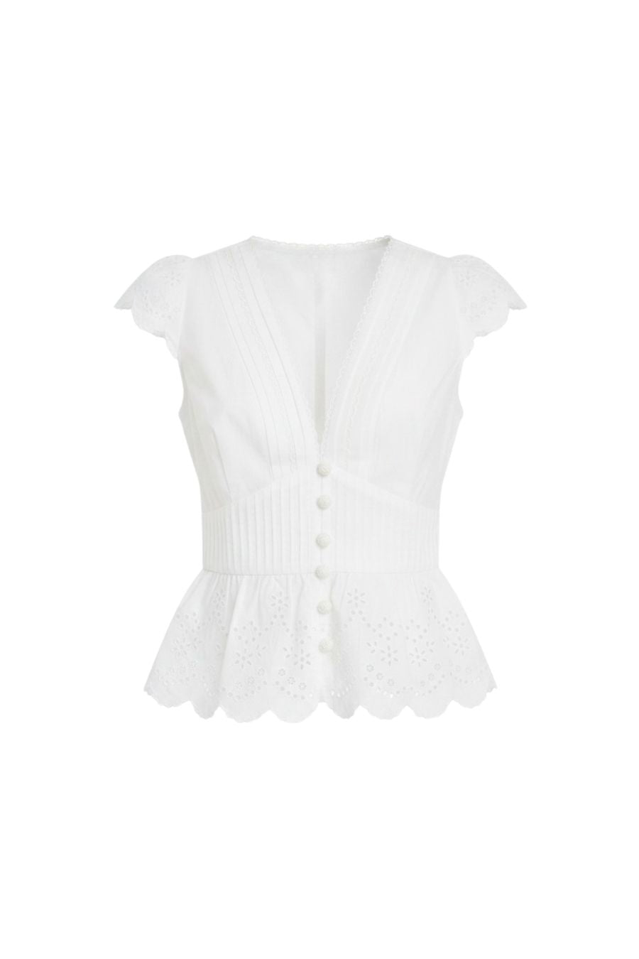 Embroidery Blouse in Off-White