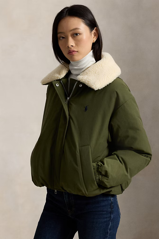 High-Pile-Collar Down Puffer Jacket