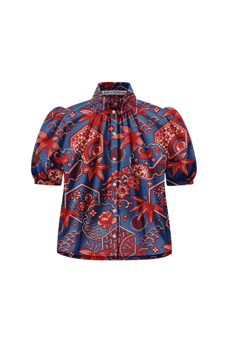 Winn Delft Hive Shirt in Medium Blue