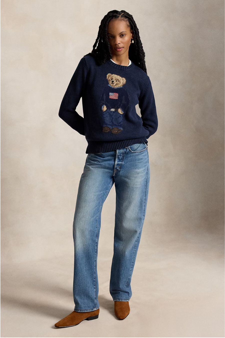 Polo Bear Cotton-Linen Sweater