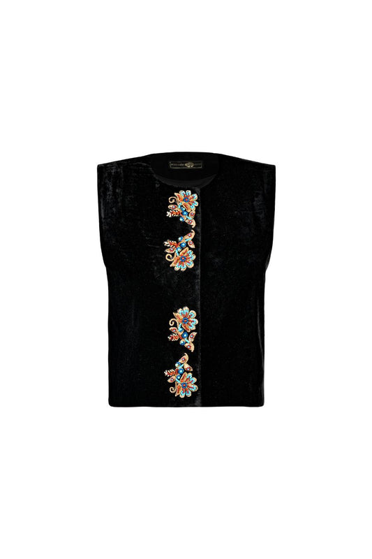 Nazgol Vest in Velvet Black