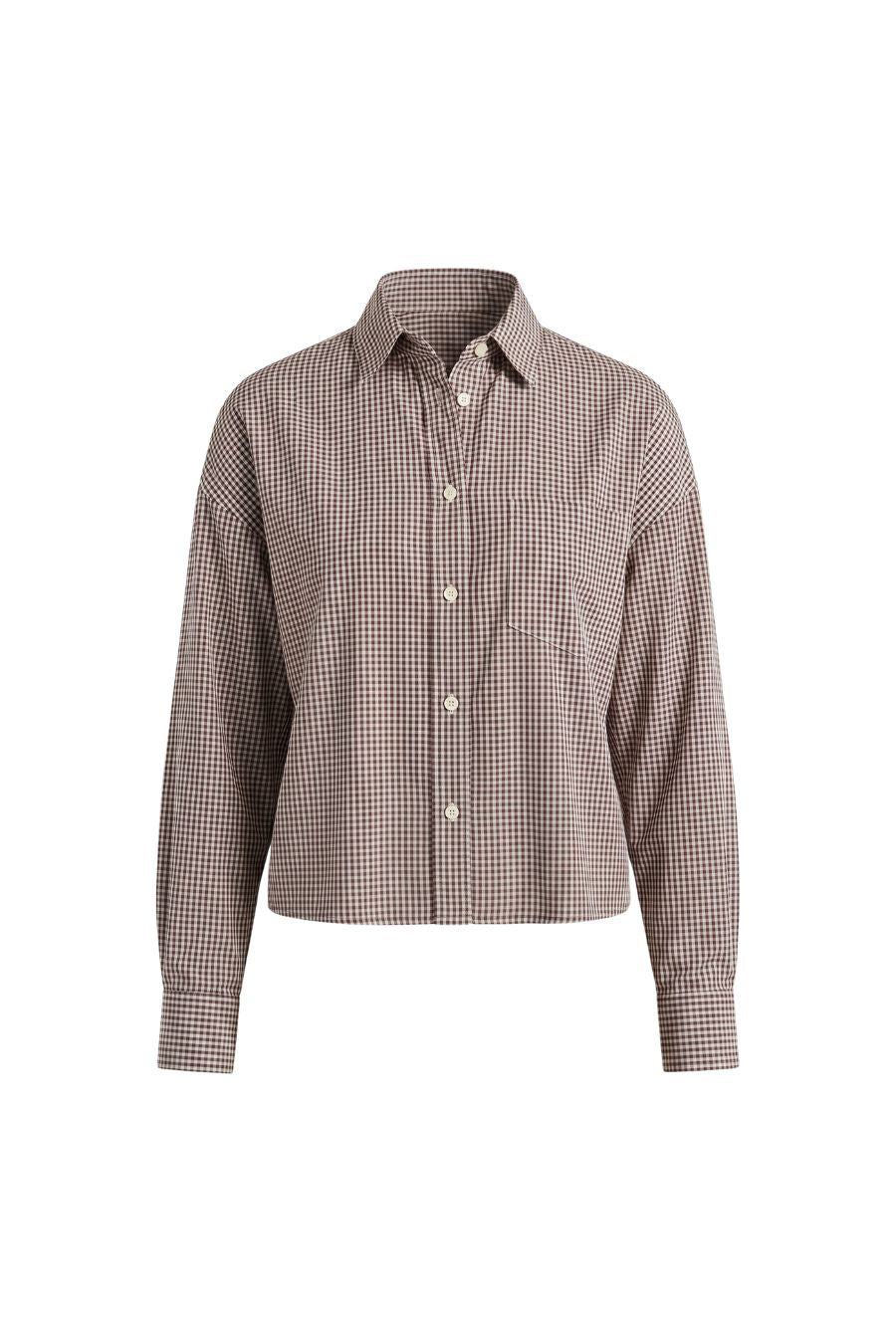 Weekender Shirt in Chocolate Graph Check Cotolino