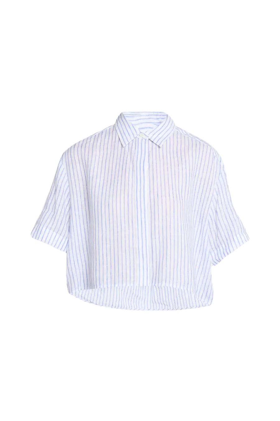 Mel Top in White/Classic Blue