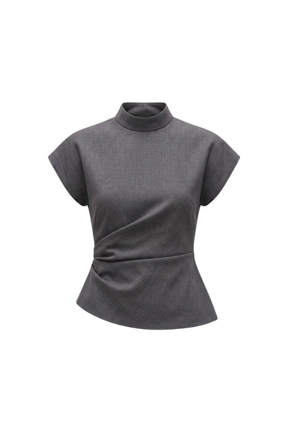 Saloni Rhona Top in Slate Grey