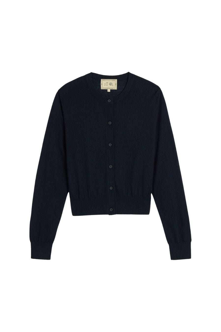 Inez Superfine Cashmere Cardigan in Navy