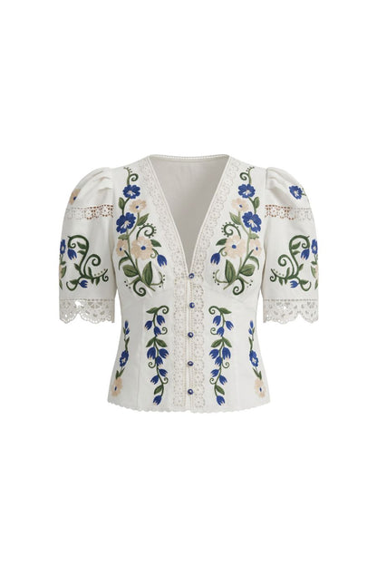 Countryside Land Blouse in Off White