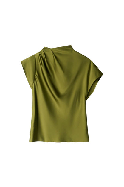 Davina Silk Top in Pear