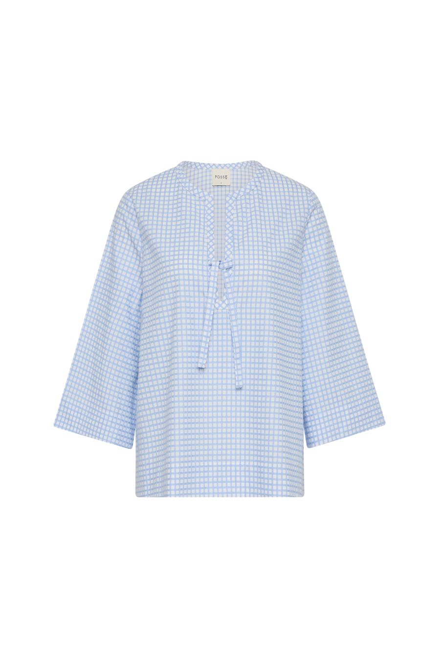 Lila Blouse in Blue Gingham