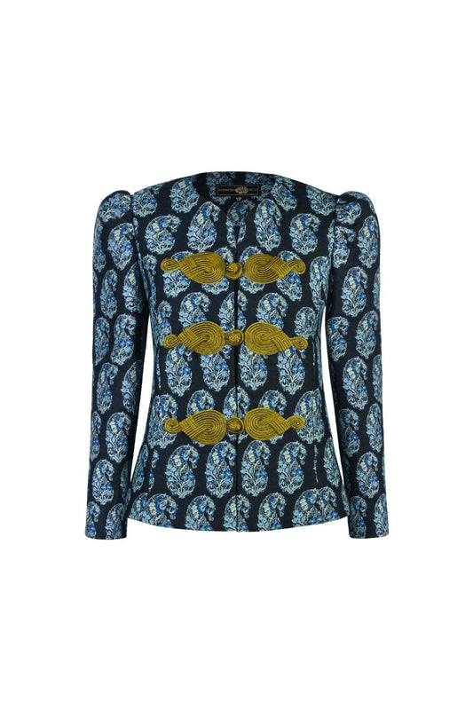 Coco Jacket in Termeh Navy