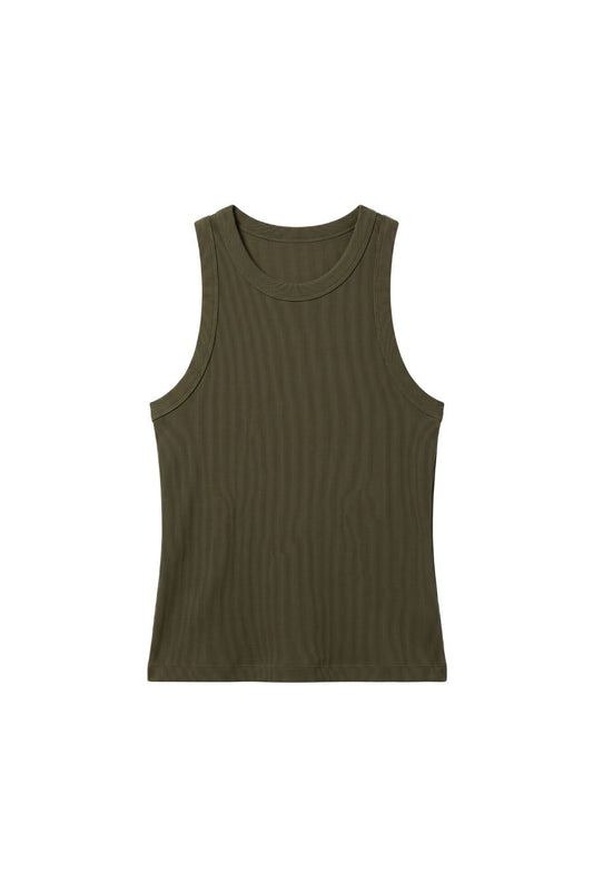 Cropped Jordyn Tank in Loden