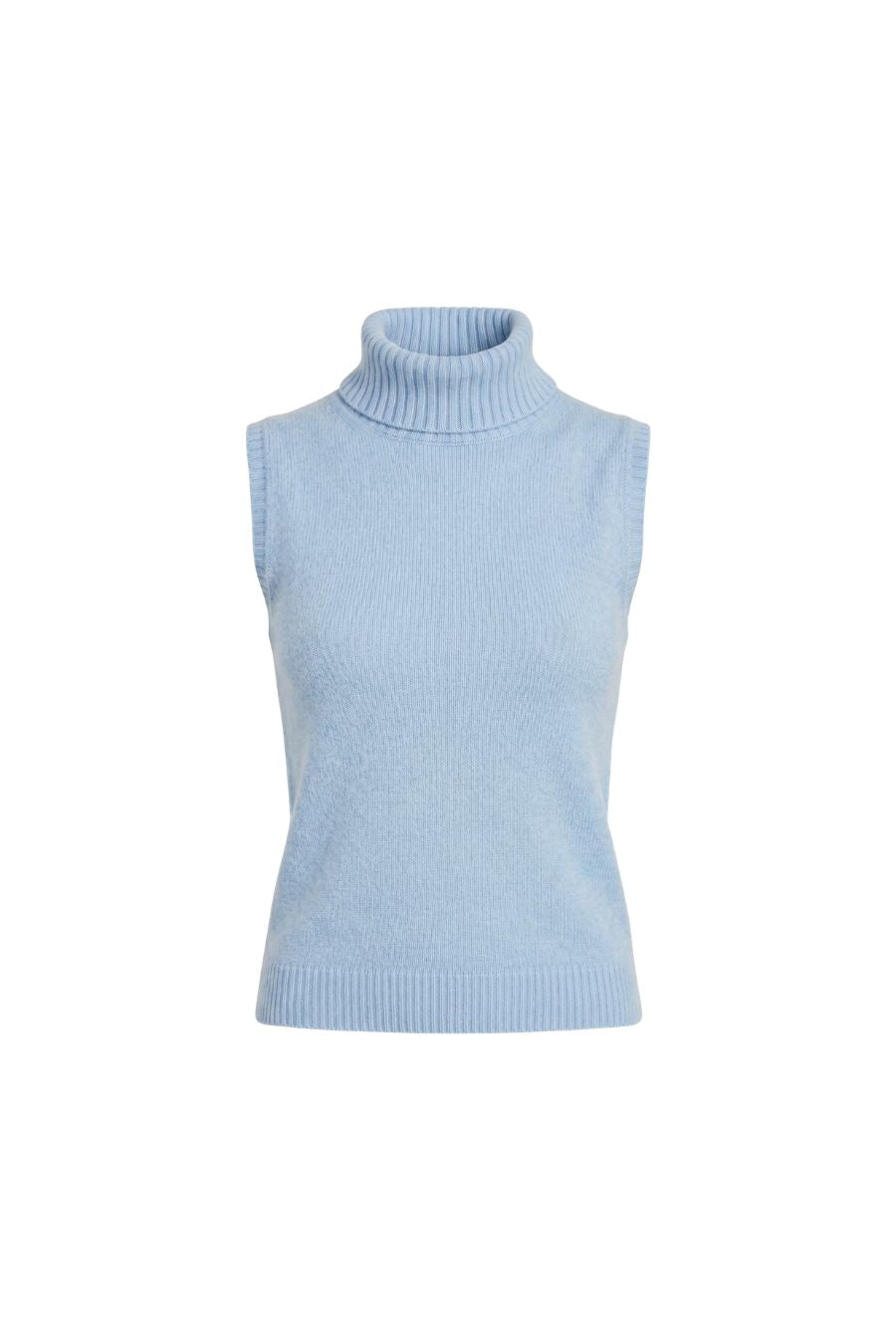 Mazzy Cashmere Sleeveless Sweater in Pale River Melange