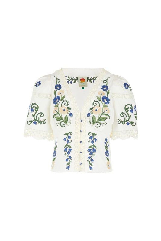 Countryside Land Blouse in Off White