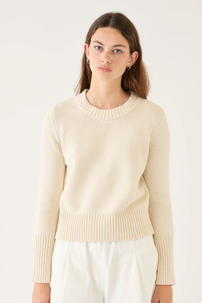 Micha Cotton Sweater in Off White