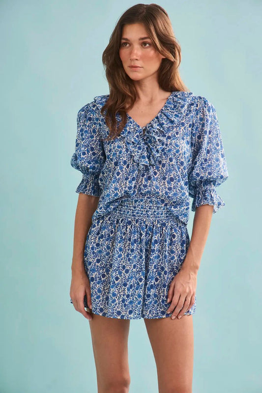 Imogen Top in Bermuda Blooms