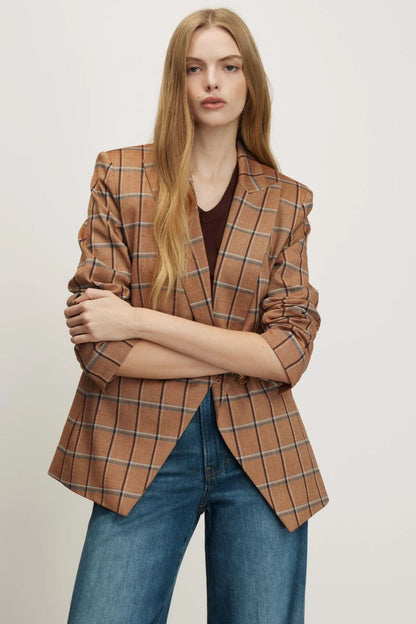 Rickey Plaid Dickey Jacket in Ochre Multi